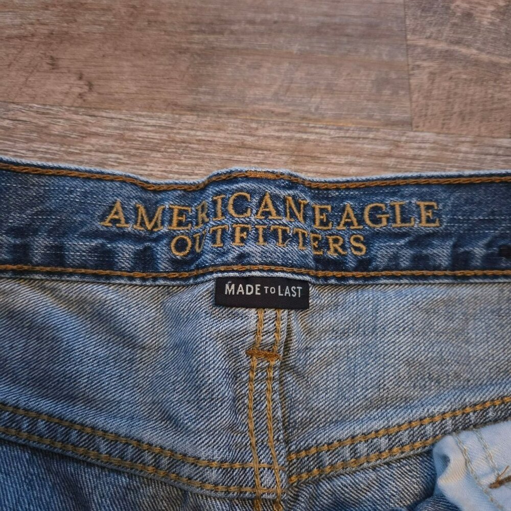 American Eagle Outfitters Size 32/34 RN54485 Denim Blue Jeans - Picture 3 of 9